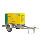 Резервный дизельный генератор МД ЭД-150-Т400-2РКМ29 в шумозащитном кожухе на шасси с АВР