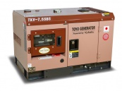 TOYO TKV-7.5SBS - однофазный дизельный генератор 230 В, 5,6 кВт в шумозащитном кожухе