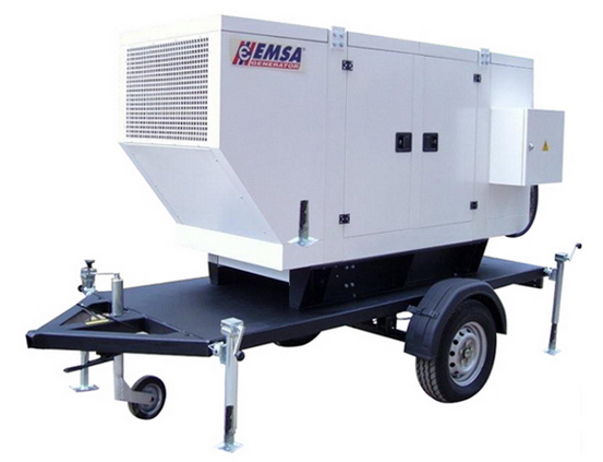 турецкий дизельный генератор EMSA на прицепе